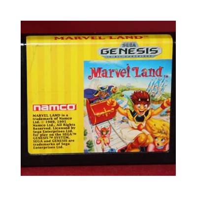MARVEL LAND (SEGA Genesis, 1991) Authentic Game Cartridge Box No